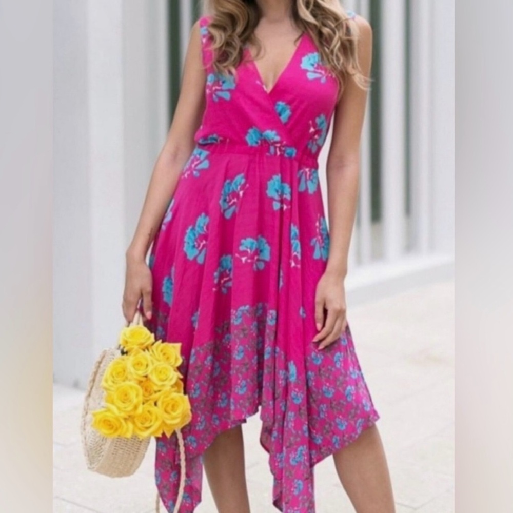 Maje Rushia crepe floral Pink Sleeveless Dress
EUC
